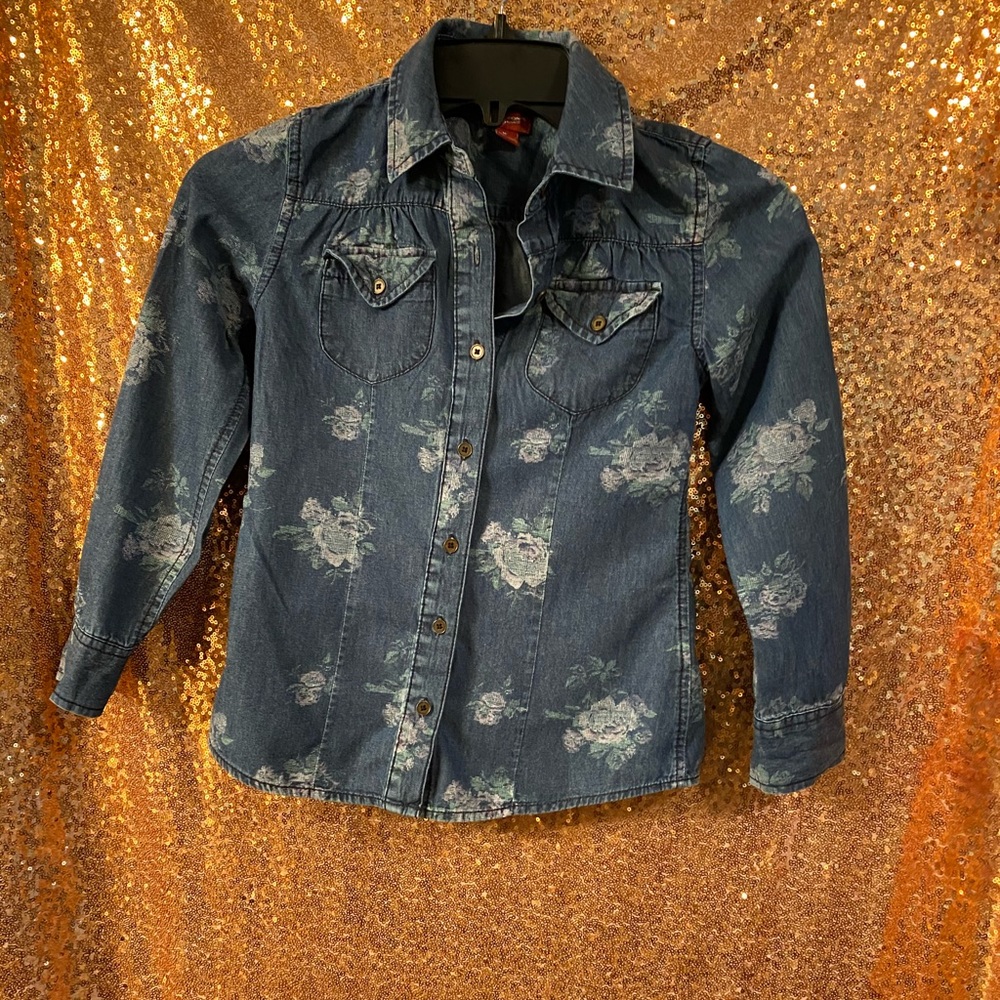 Jean long sleeve button down